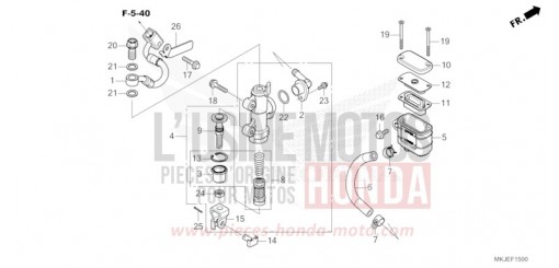 MAÎTRE-CYLINDRE DE FREIN ARRIÈRE CB1000RAM de 2021
